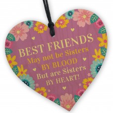 Best Friends Wooden Friendship Hanging Heart Birthday Friend