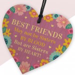 Best Friends Wooden Friendship Hanging Heart Birthday Friend