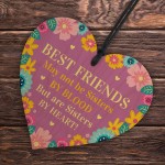 Best Friends Wooden Friendship Hanging Heart Birthday Friend