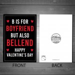Funny Valentines Day Card For Boyfriend Funny Joke Humour Card 