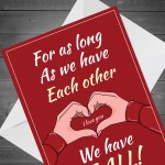 Romantic Valentine's Day Card for Girlfriend Boyfriend Wife
