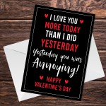 Boyfriend Valentine's Day Card Funny Rude Joke Novelty Valentine