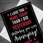 Boyfriend Valentine's Day Card Funny Rude Joke Novelty Valentine