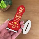 Valentines Gift For Him Her Funny Joke Wood Plaque Thank You