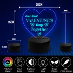 2nd Valentines Day Together Heart LED 16 Colour Changing Boyfrie