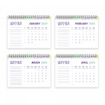 2023 Home Office Flip Over Desk Top Month to View Calendar 