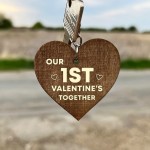 1st Valentines Day Gift Wood Keyring Valentines Gift For Him Her