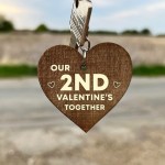 2nd Valentines Day Gift Wood Keyring Valentines Gift For Him Her