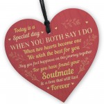 Wedding Day Gift For Couple Wooden Heart Husband Wife Gift