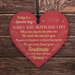 Wedding Day Gift For Couple Wooden Heart Husband Wife Gift