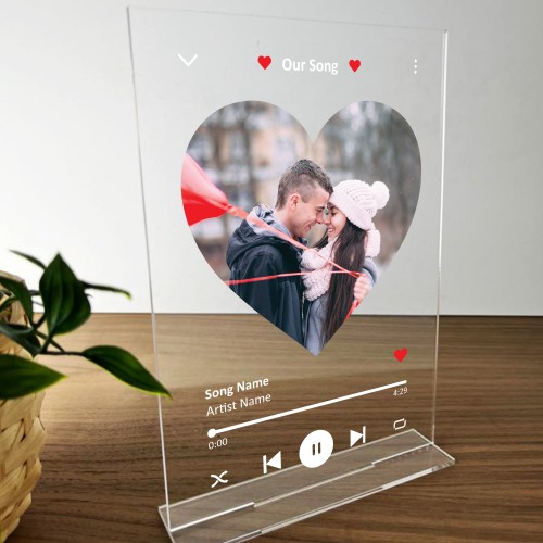 Personalised Clear Plaque Custom Acrylic Song Album Cover Plaque