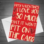 Funny Valentines Card For Him Her Boyfriend Girlfriend Husband