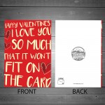 Funny Valentines Card For Him Her Boyfriend Girlfriend Husband
