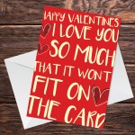 Funny Valentines Card For Him Her Boyfriend Girlfriend Husband