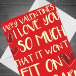 Funny Valentines Card For Him Her Boyfriend Girlfriend Husband