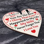 Wife Gifts Wooden Heart Gifts for Wife on Valentines Birthday