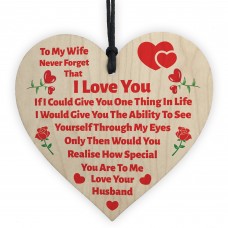 Gift For Wife Gifts Love Gifts For Wife From Husband Wood Heart