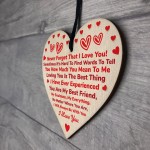 Love You Wooden Heart Gift For Anniversary Valentines Day Gift