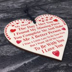 My Man Gift Wood Heart Couple Gift For Boyfriend Husband 