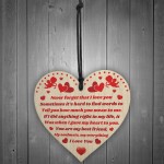 I Love You Wooden Heart Anniversary Gifts For Her Valentines Day