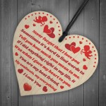 I Love You Wooden Heart Anniversary Gifts For Her Valentines Day