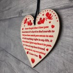 I Love You Wooden Heart Anniversary Gifts For Her Valentines Day