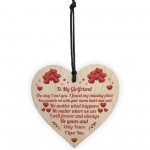My Girlfriend Wooden Heart Gift For Valentines Day Anniversary