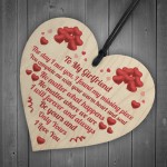My Girlfriend Wooden Heart Gift For Valentines Day Anniversary