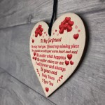 My Girlfriend Wooden Heart Gift For Valentines Day Anniversary