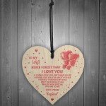 Wife Wooden Heart from Husband Gifts for Wife Keepsake Gift