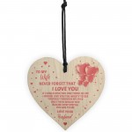 Wife Wooden Heart from Husband Gifts for Wife Keepsake Gift