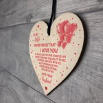 Wife Wooden Heart from Husband Gifts for Wife Keepsake Gift