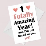 Anniversary Card First Anniversary Card for Girlfriend Boyfriend