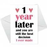 1st Anniversary Card Anniversary Card for Girlfriend Boyfriend 