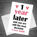 1st Anniversary Card Anniversary Card for Girlfriend Boyfriend 