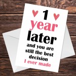 1st Anniversary Card Anniversary Card for Girlfriend Boyfriend 