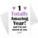 1st Anniversary Gift For Boyfriend Girlfriend Anniversary Card
