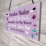 Garden Rules Novelty Hanging Plaque Summer House Accessories