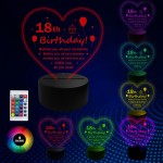 18th Birthday Gifts for Girls Women 18th Birthday Decor LED