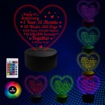 1st Wedding Anniversary Gifts for Her Him NEON LED Lamp