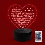 2nd Wedding Anniversary Gifts for Her Him NEON LED Lamp Night