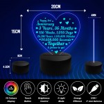 3rd Wedding Anniversary Gifts for Her Him NEON LED Lamp Night