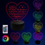 4th Wedding Anniversary Gifts for Her Him NEON LED Lamp