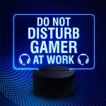 Gamer Plaque Do Not Disturb LED 16 Colour Sign Birthday Gift