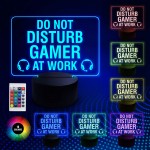 Gamer Plaque Do Not Disturb LED 16 Colour Sign Birthday Gift