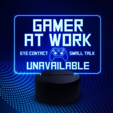 Funny Gaming LED Night Light Gift For Gamer Boys Bedroom