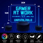 Funny Gaming LED Night Light Gift For Gamer Boys Bedroom