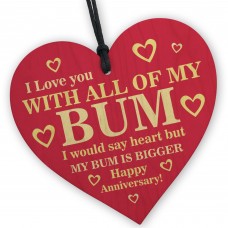 Funny Joke Anniversary Gift For Him Her Hanging Heart Plaque