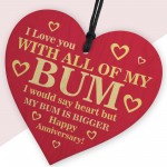 Funny Joke Anniversary Gift For Him Her Hanging Heart Plaque