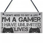Funny Gamer Gift 3 Pack Gaming Sign For Boys Bedroom Man Cave
